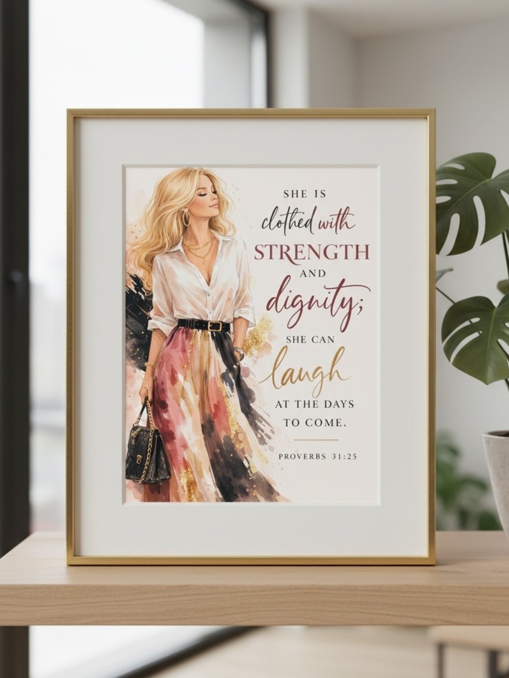 DDS Art Print, 8x10, Bible Verse, Paper Print, Unframed, Women’s Series